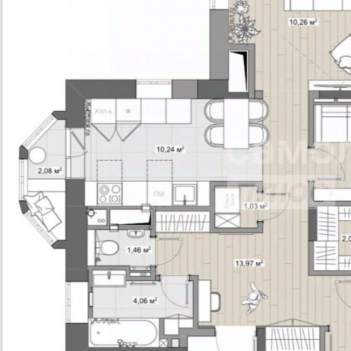 3-комн квартира Сабурово пгт, улица Заречная, 5