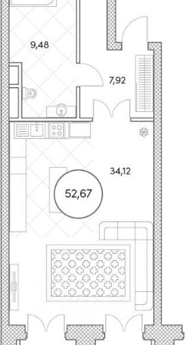 1-комн квартира Софийская набережная, 34