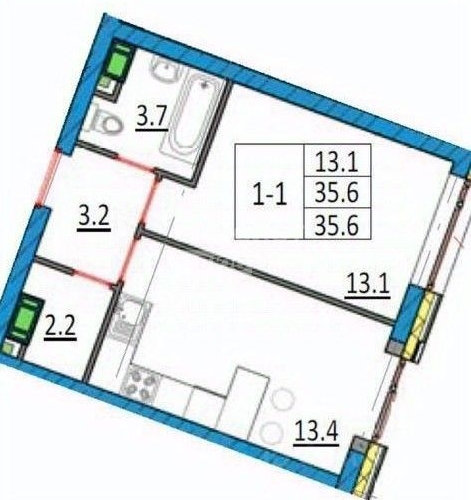 1-комн квартира улица Адмирала Макарова, 6Ак1