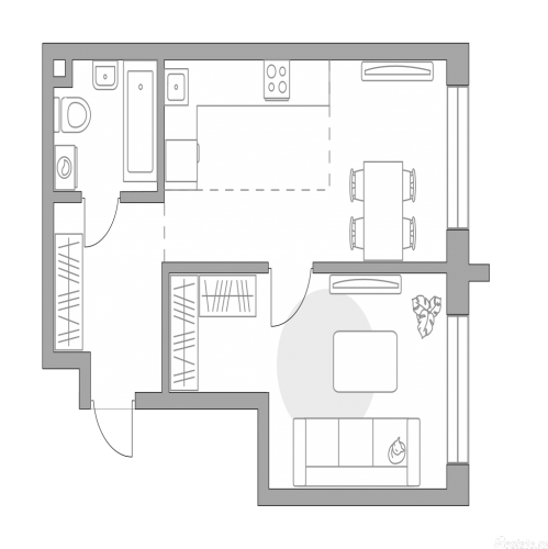 1-комн квартира , Шарикоподшипниковская ул., 11