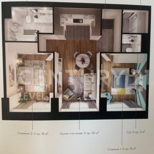 3-комн квартира Мичуринский проспект, 56