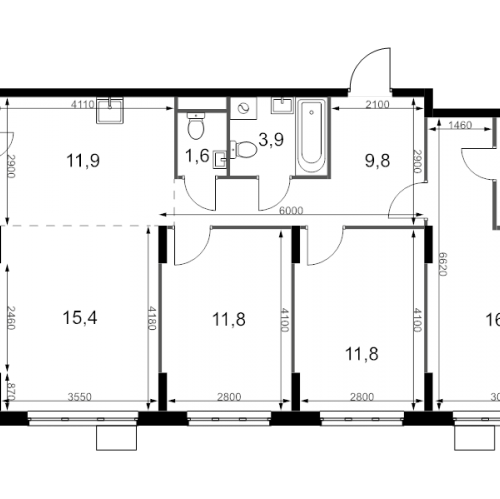 3-комн квартира Сапроново д., Калиновая ул.,  к. 5