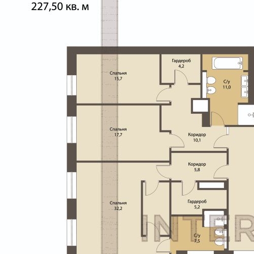 4-комн квартира Гранатный переулок, 6