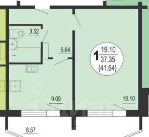 1-комн квартира Красноармейск, улица Новая Жизнь,  д. 13