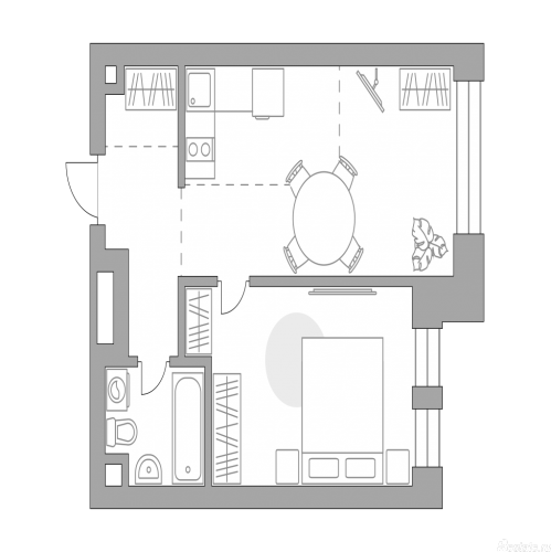 1-комн квартира , Дубининская улица, 17