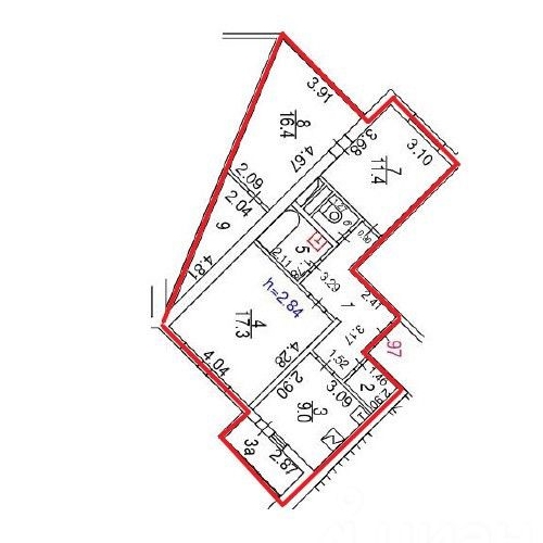2-комн квартира Подольск, Юбилейная улица, 1к1