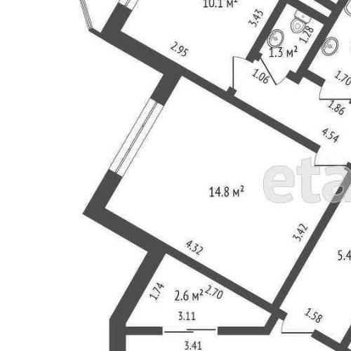 3-комн квартира улица Авиаконструктора Петлякова, 31