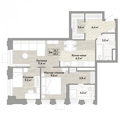 2-комн квартира Коммунарка п., Александры Монаховой ул.,  к. 1