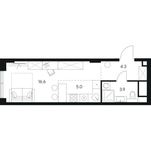 Студия Москва г., Ярцевская ул.,  к. 1