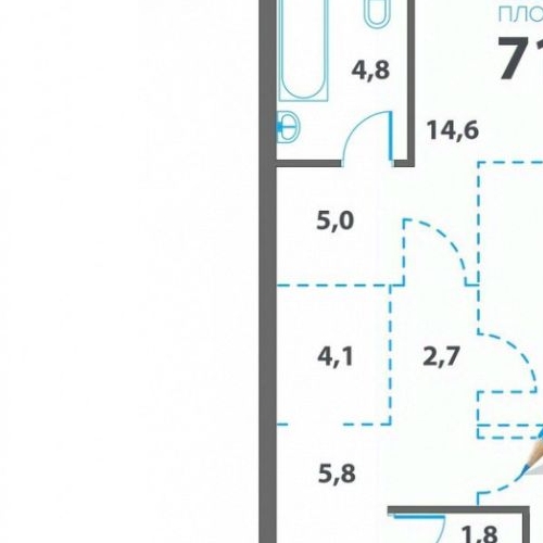 2-комн квартира Маломосковская улица, 14