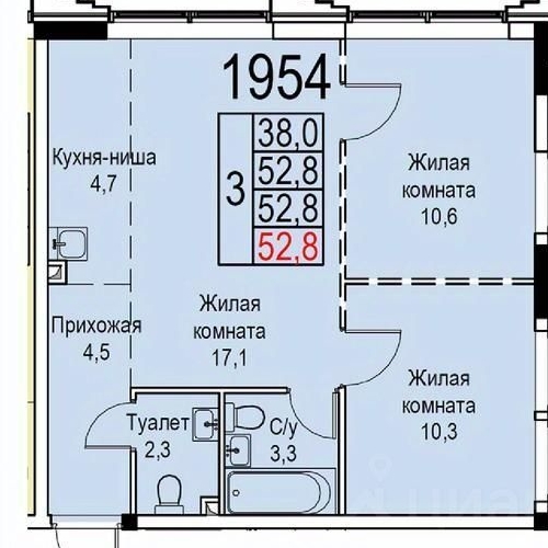 2-комн квартира Новоостаповская улица, 20