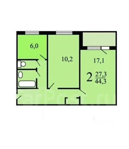 2-комн квартира Мытищи г, Юбилейная ул