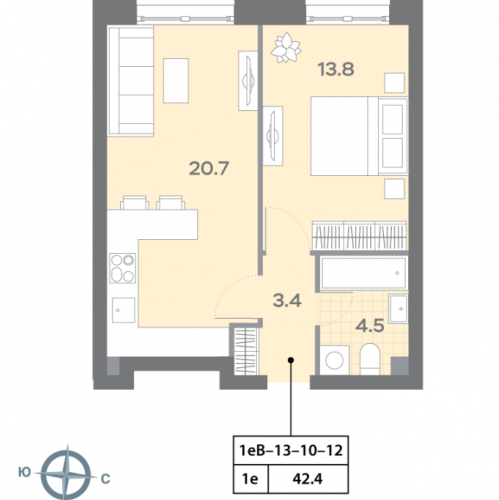 1-комн квартира Москва г., Ильменский проезд,  к. 1