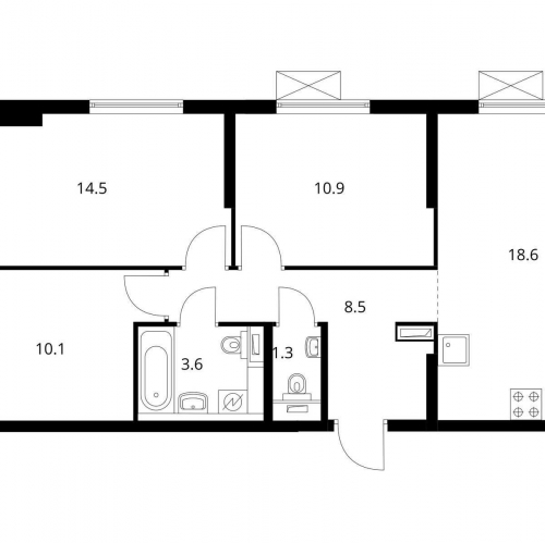 3-комн квартира Котельники, мкр. Белая Дача, корп. 10