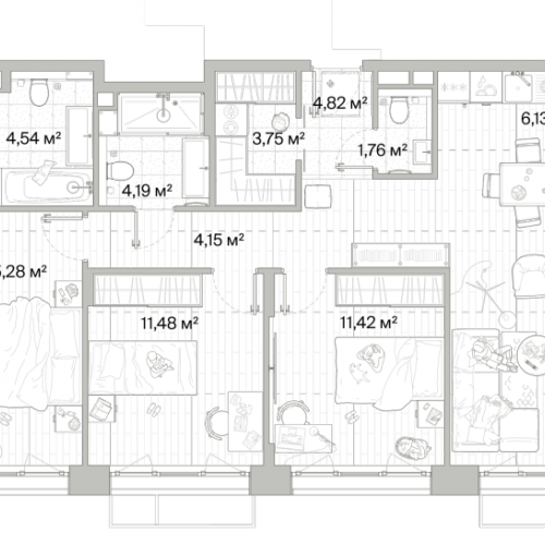 3-комн квартира Ликино д., Промышленная ул.,  к. УБ1