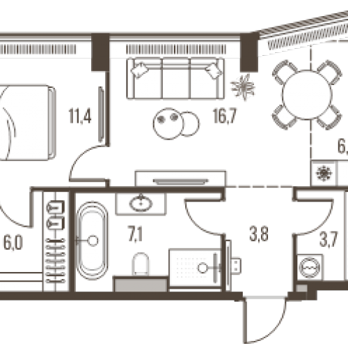 1-комн квартира Москва г., Летниковская ул.,  к. 6