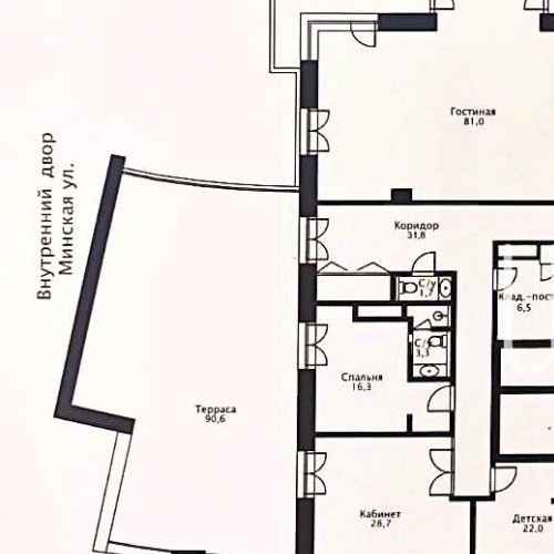 6-комн квартира Минская улица, 2Вк6