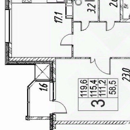 3-комн квартира Мосфильмовская улица, 88к2с6