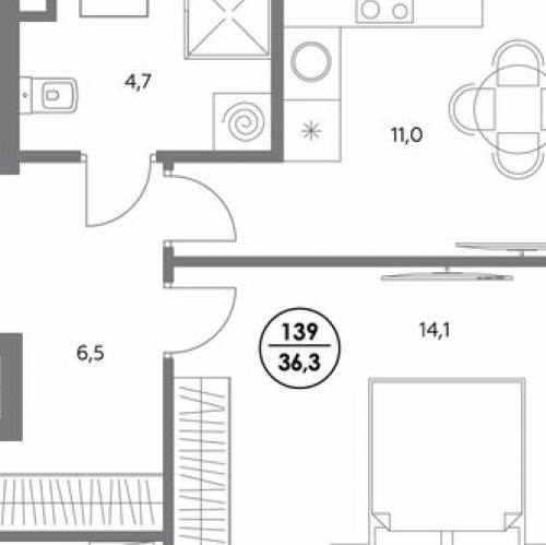 1-комн квартира Шоссейная улица,  д. 4Д