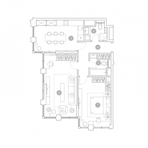 2-комн квартира Москва г., Миклухо-Маклая ул.,  к. 1