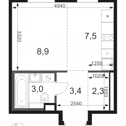 Студия Химки г., Олимпийская ул.,  к. 1.4