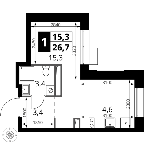 Студия Московский пос., Красулинская ул.,  к. 6