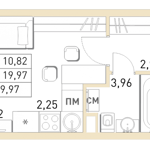 Студия Балашиха г.,  к. 23