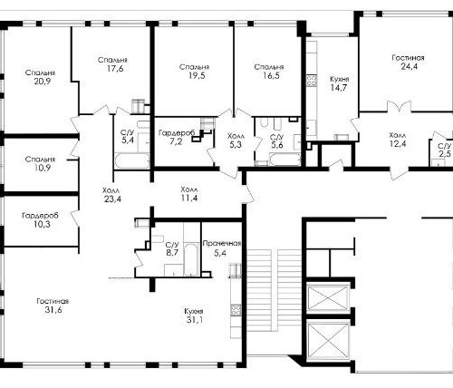 2-комн квартира Херсонская улица, 43к5