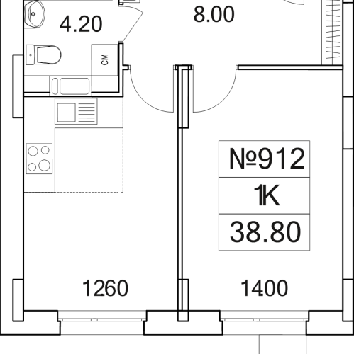 1-комн квартира Люберцы г., Проектируемый проезд № 4037,  к. 22