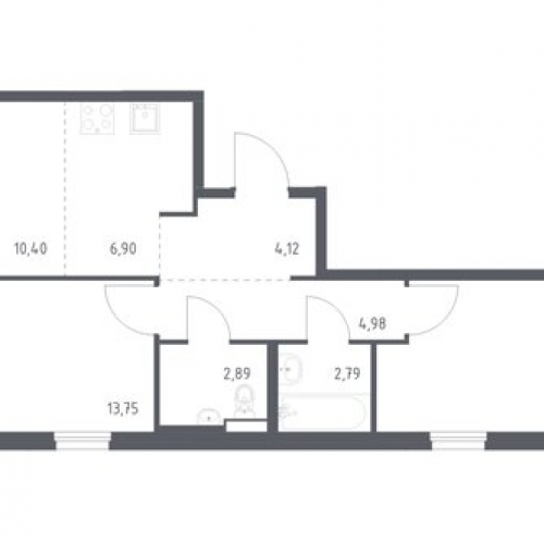 2-комн квартира Аэростатная улица,  д. 14 к1