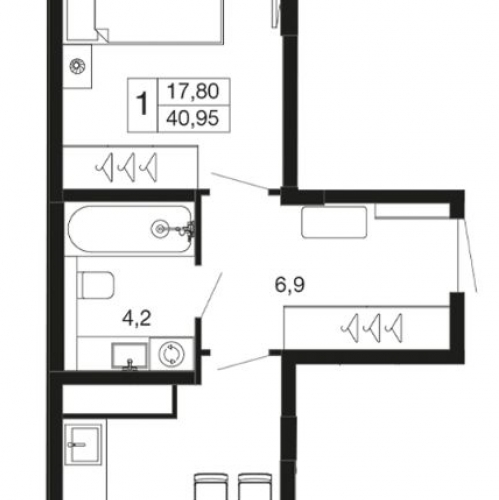 1-комн квартира Апрелевка, Пролетарский тупик,  д. 2