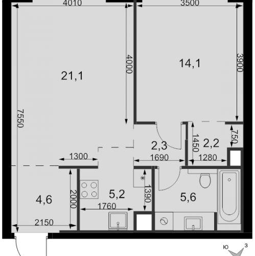 1-комн квартира Москва г., Розанова ул.,  к. 5