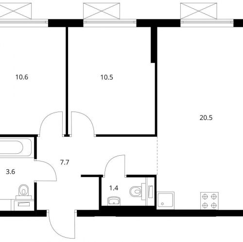 2-комн квартира Котельники, мкр. Белая Дача, корп. 10
