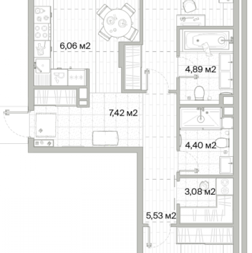 2-комн квартира Ликино д., Промышленная ул.,  к. УБ2