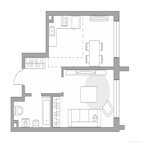 1-комн квартира , Шарикоподшипниковская ул., 11