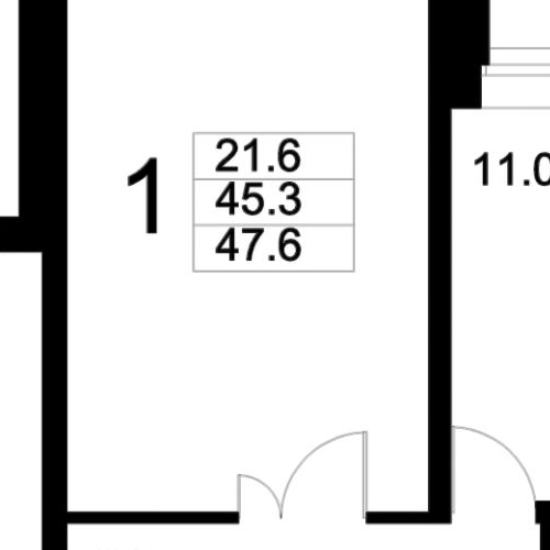 1-комн квартира д. Федурново, улица Авиарембаза,  д. 12