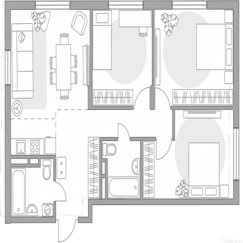 4-комн квартира Красногорск, Московская область, г.о. Красногорск, вблизи д. Николо-Урюпино, ул. Полковника Глазунова