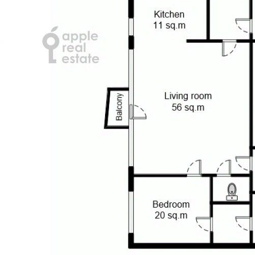 2-комн квартира переулок Брюсов, 19