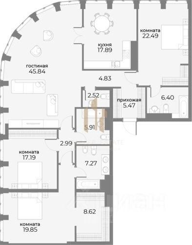 4-комн квартира Дружинниковская улица, 15