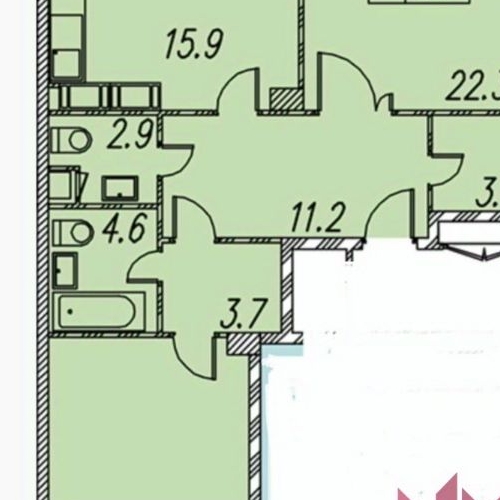 2-комн квартира Мосфильмовская улица, 88к4с1