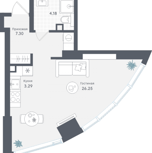 Студия Москва г., Сокольнический Вал ул.,  к. 1