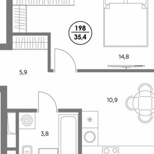 1-комн квартира Шоссейная улица,  д. 4Д