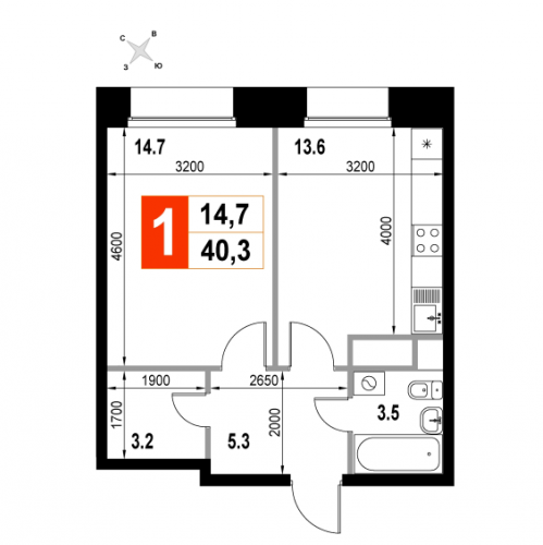 1-комн квартира Мытищи г., Пионерская ул.,  к. 2.5