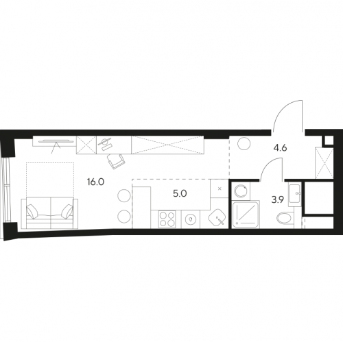 Студия Москва г., Ярцевская ул.,  к. 1