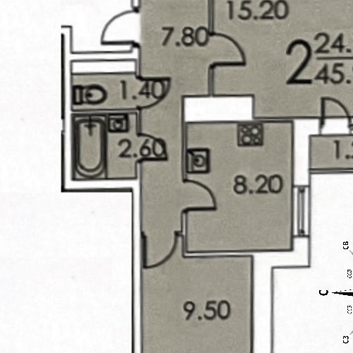 2-комн квартира Митино Дальнее мкр, д. Брехово,  д. 16