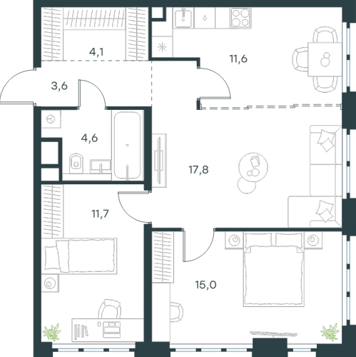 2-комн квартира Москва г., Южнопортовая ул.,  к. 11