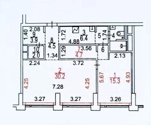 2-комн квартира Мичуринский проспект, 56