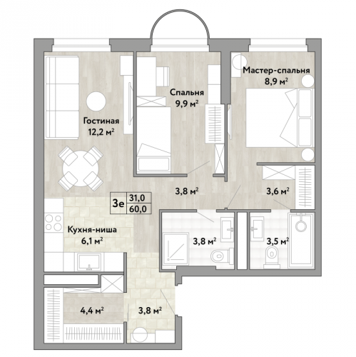 2-комн квартира Коммунарка п., Александры Монаховой ул.,  к. 1