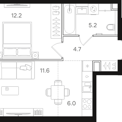 1-комн квартира Москва г., Открытое ш.,  к. 1