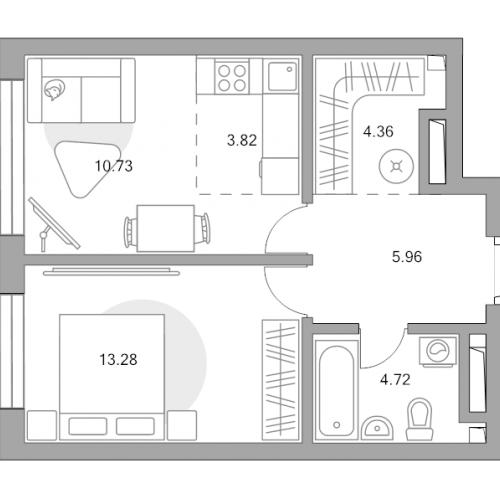 1-комн квартира Москва г., Верхнелихоборская ул.,  к. 1